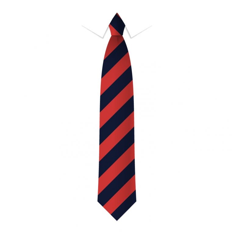 24 X Navy & Red Block Stripe Ties - Schools, Commercial, Fancy Dress 