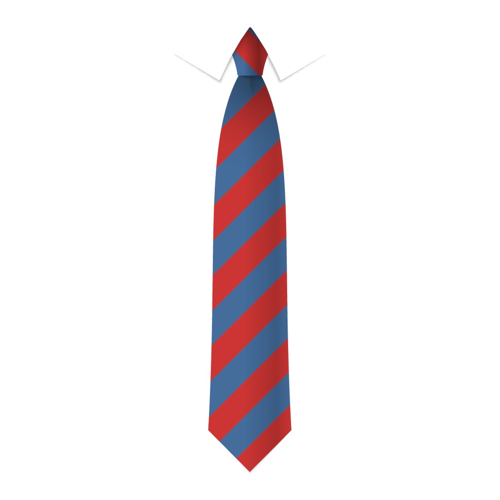 24 x Red & Royal Block Stripe Ties - Schools, Commercial, Fancy Dress ...