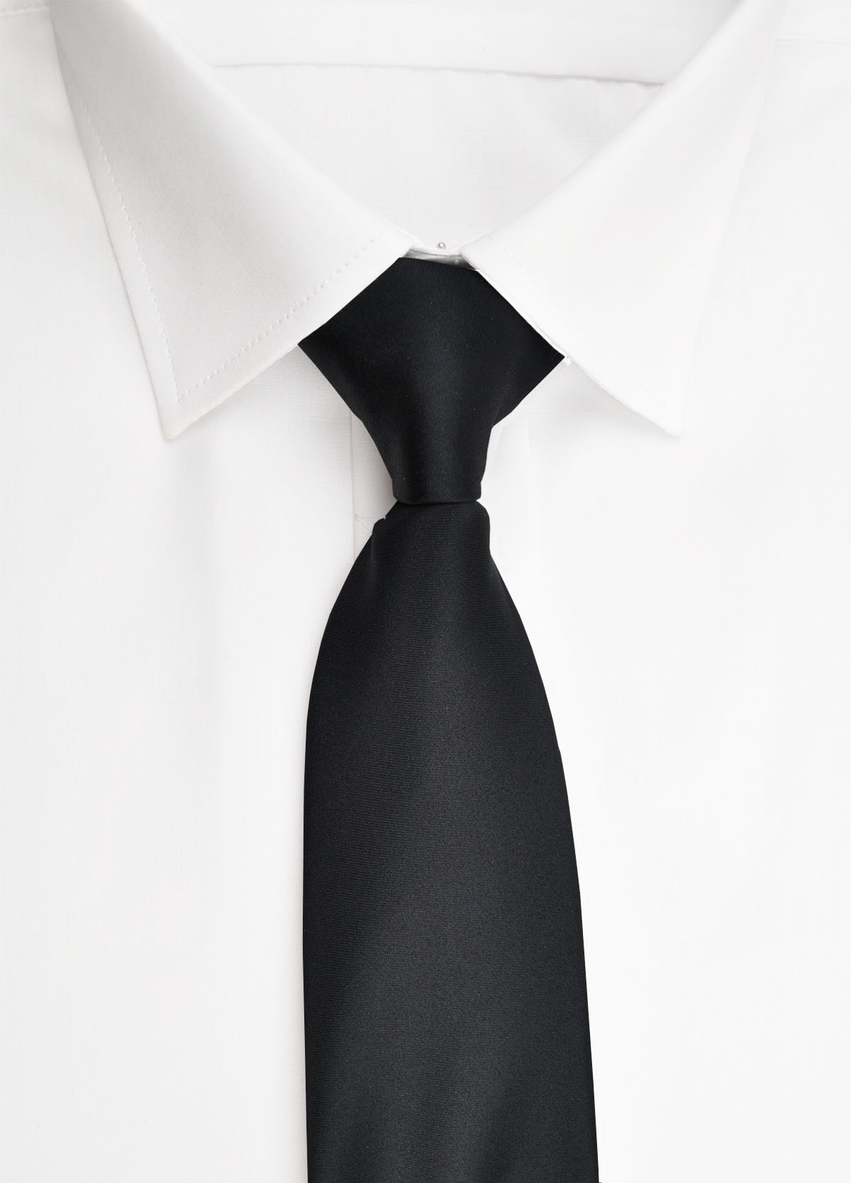 Plain Black Clip On Tie - Victoria 2 Schoolwear