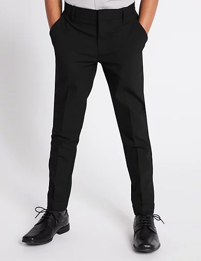 Boys Super Skinny Fit School Trousers  BLACK  Victoria 2 Schoolwear