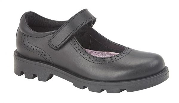 Girls Velcro Strap School Shoes