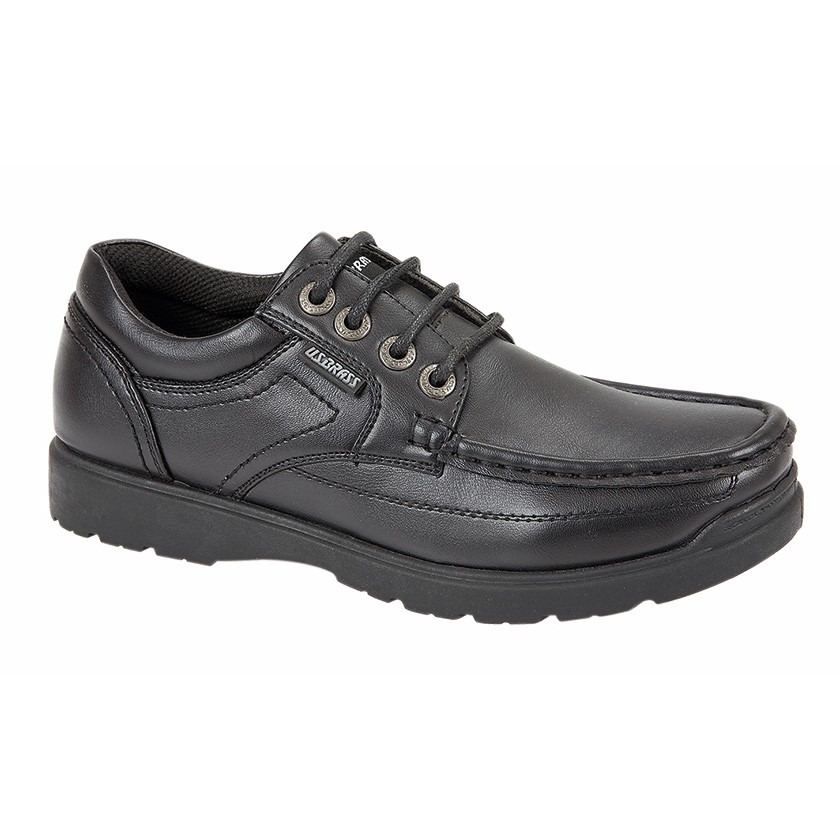 Boys Black Lace Up School Shoes - Victoria 2 Schoolwear