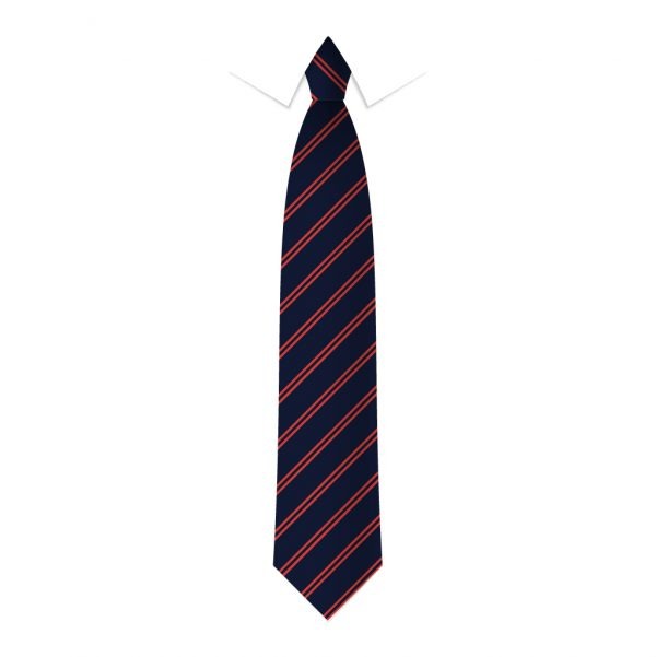 24 x Navy & Red Double Stripe Ties - Schools, Commercial, Fancy Dress, Hen & Stag Do