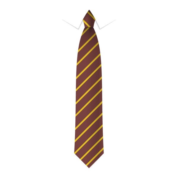 24 x Maroon & Gold Thin Stripe Ties - Schools, Commercial, Fancy Dress, Hen & Stag Do