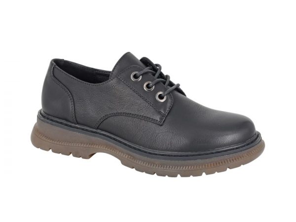 Black Lace Up School Shoes