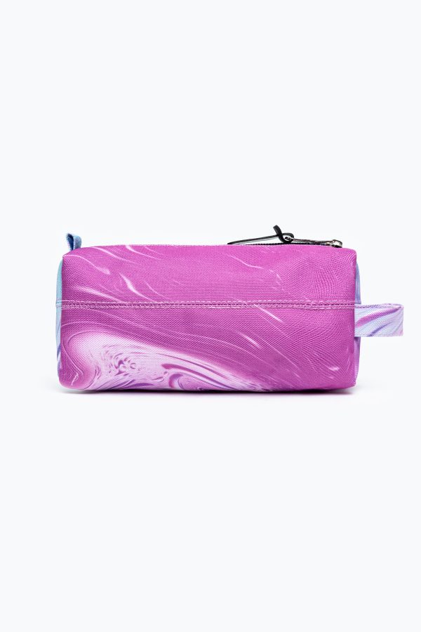 HYPE TEAL PURPLE MARBLE CREST PENCIL CASE - Image 3